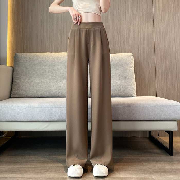 Women's High Waist Summer Thin Narrow Straight Suits