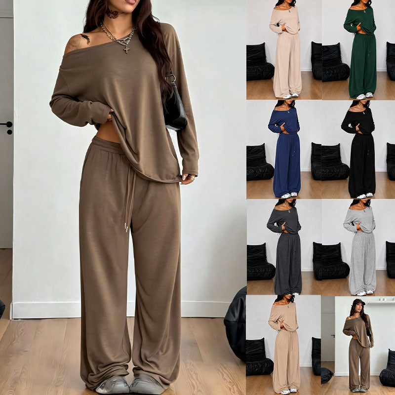Loose Long Sleeve High Waist Hot Fashion Casual Suit