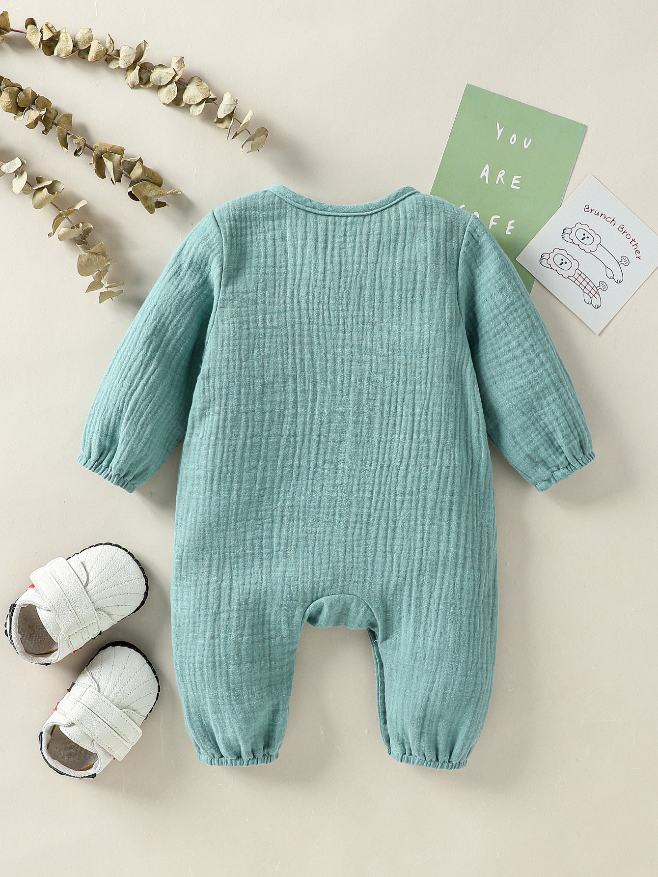 Casual Attractive Cotton Born Long-sleeved Romper Jumpsuit, Climbing Suit
