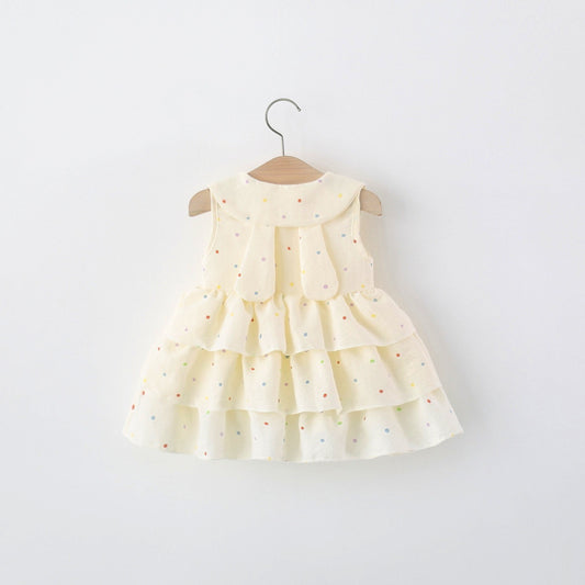 Sleeveless Sweet Western Style Little Summer Children's Dress