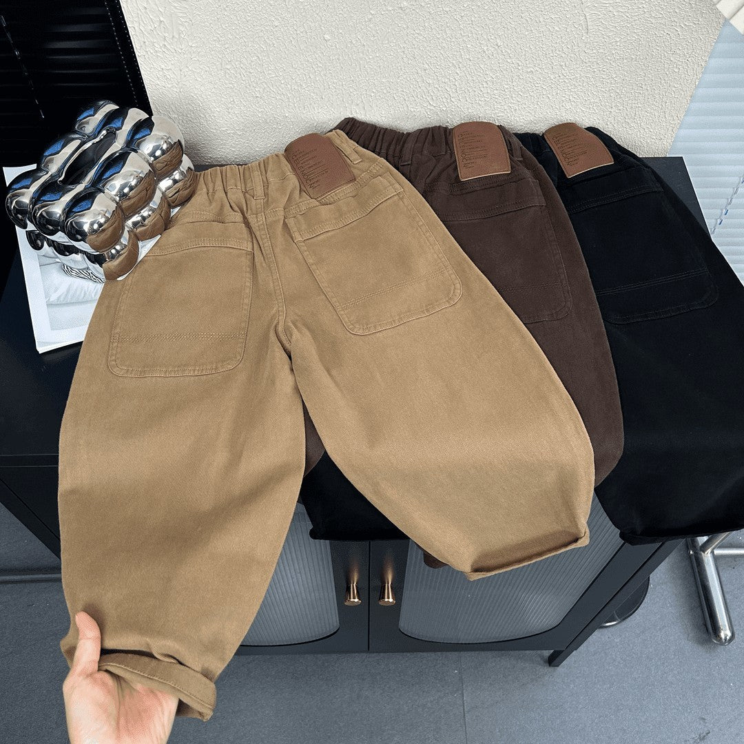 Children's Boys Korean Style Autumn Clothes Western Easy To Match Trousers Children's Pants