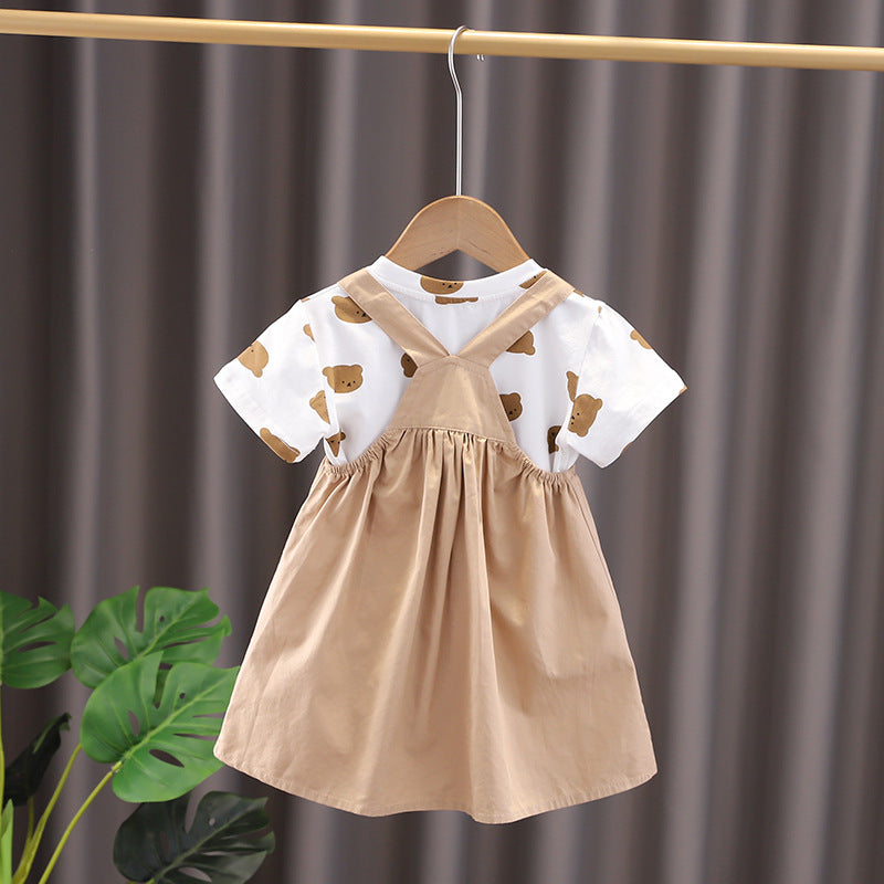 Children's Boys Suspender Summer Clothes Fashion Short Children's Suit