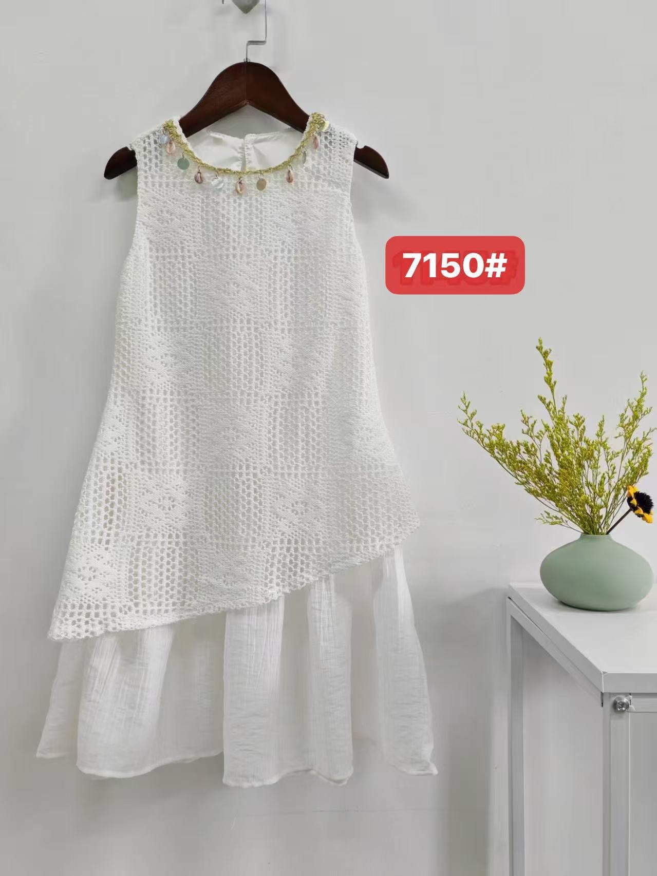 Children's Ethnic Style White Body Strap Braces Children's Dress