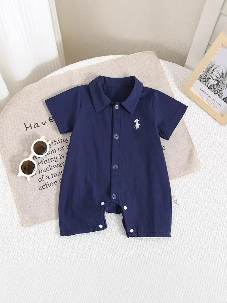 Romper Korean Style Western Infant Thin Short Sleeve Going Out Jumpsuit, Climbing Suit