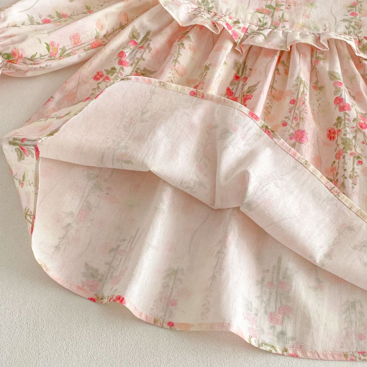Spring Tree Lacework Long Sleeve Flower Princess Floral Children's Dress