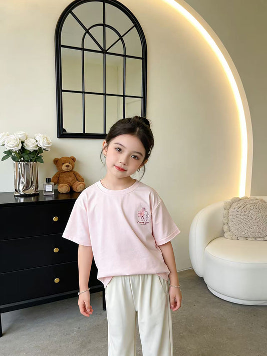 Children's Small Yellow Duck Short Sleeve Clothing Children's T-shirt