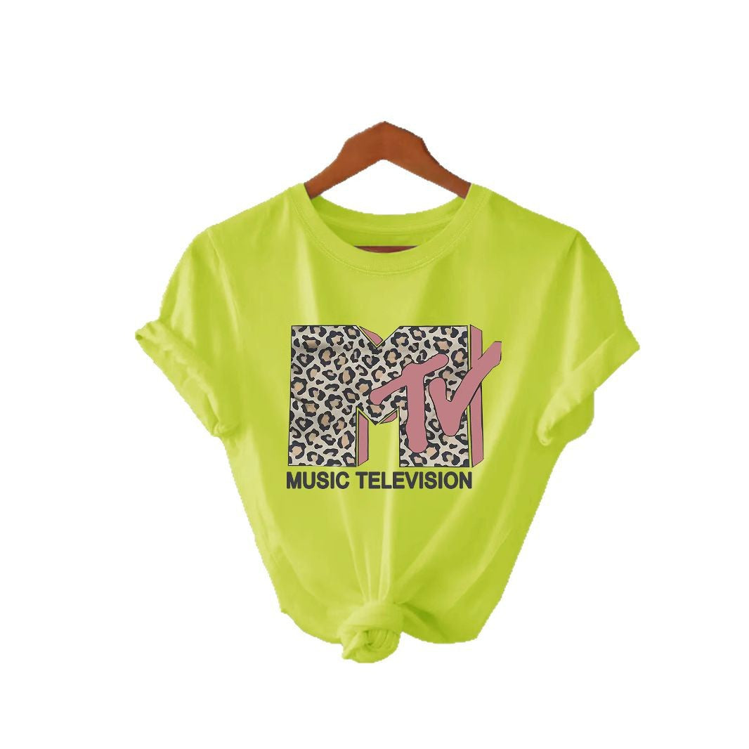 Classy Women's Letter Print Fashion Cotton Women's T-shirt