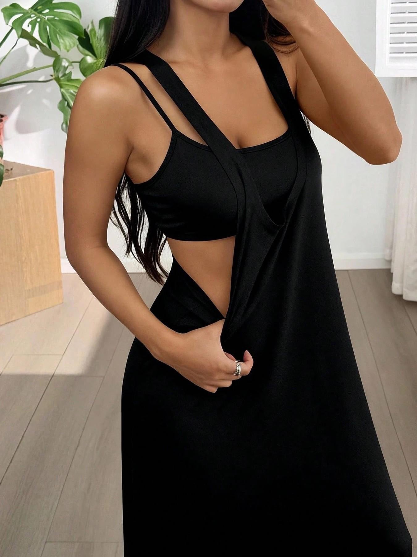 Summer Temperament Unique Two-piece Set Solid Color Niche Fashion Casual Suit