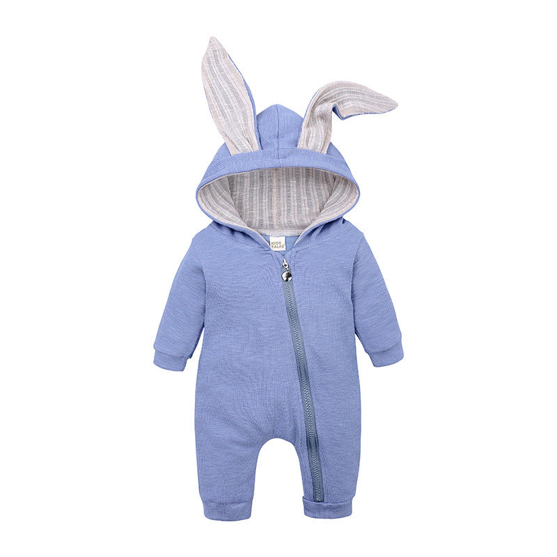 Children's Clothing Jumpsuit Little Rabbit Long Ears Romper Born Hooded Jumpsuit, Climbing Suit