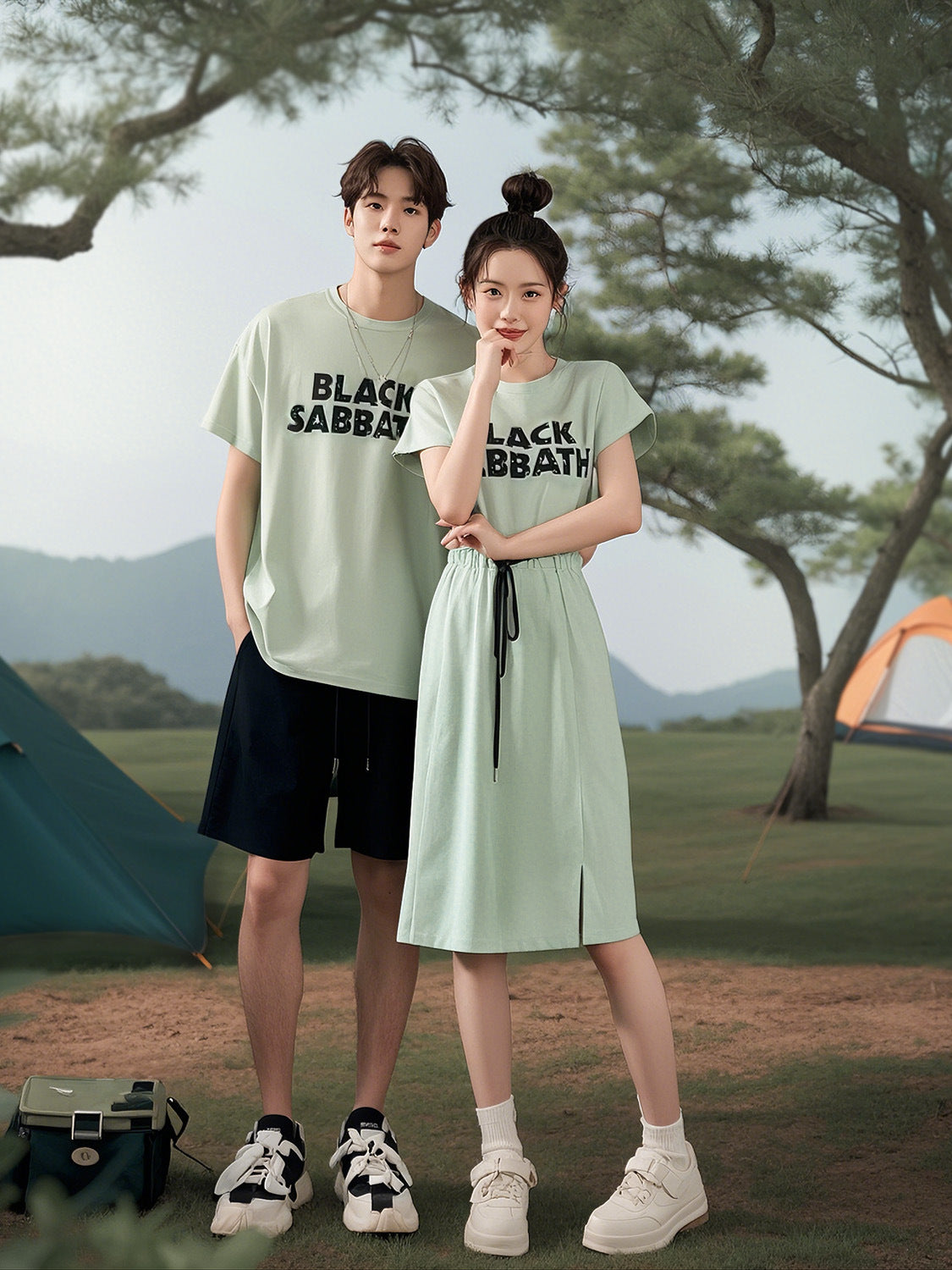 Children's T-shirt Class Pure Cotton Matching Dress Fashionable Short Parent-child Outfit