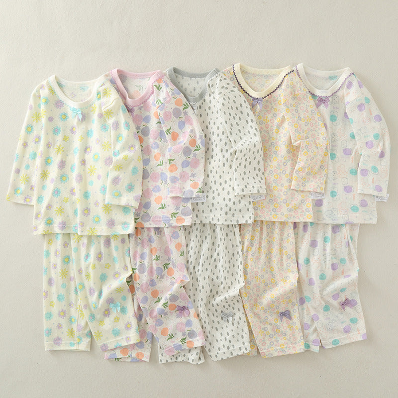 Sleeve Pure Cotton Summer Thin Air Children's Suit
