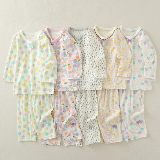 Sleeve Pure Cotton Summer Thin Air Children's Suit