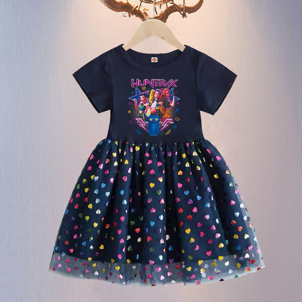 Children's Summer Short Sleeve Princess Clothing Gauze Witch Hunting Children's Dress