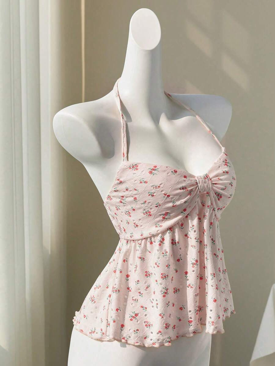 Sweet Fresh Floral Small Sling Doll Shirt Women's T-shirt