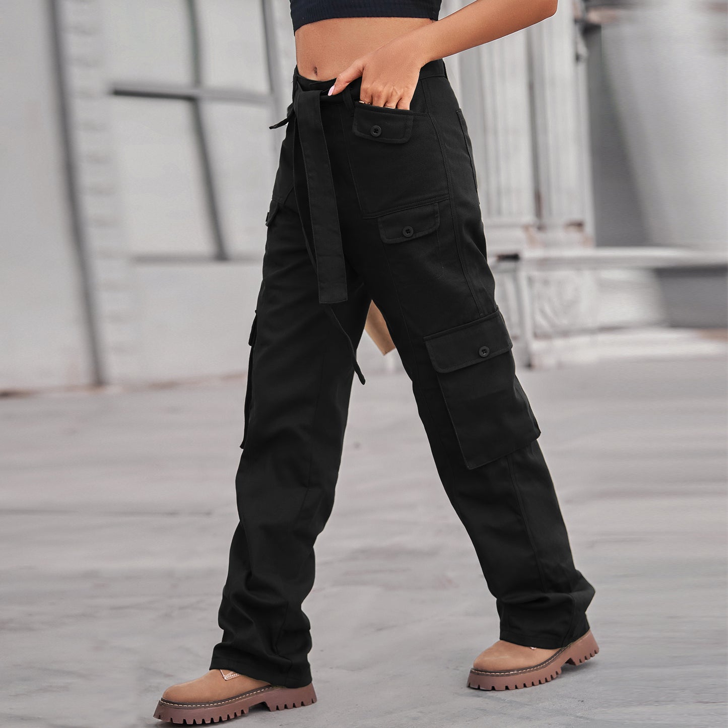Stylish Washed Denim Casual Working Trousers Women's Jeans