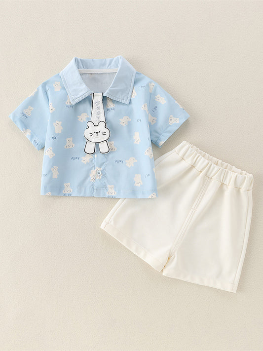 Children's Cotton Clothes Summer Thin Clothing Outerwear Children's Suit