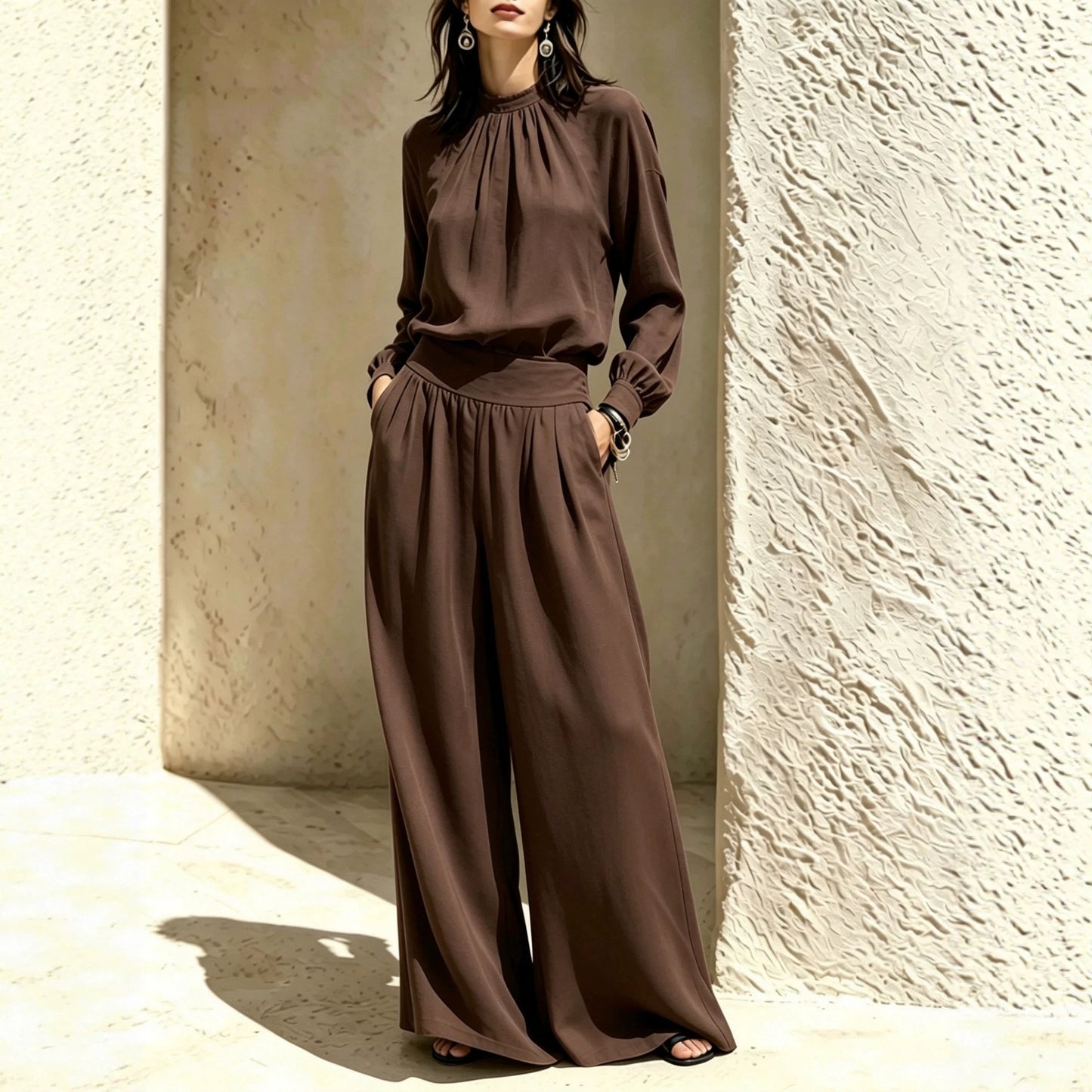 Women's Autumn High-grade Stand Collar Wear Loose Fashion Casual Suit