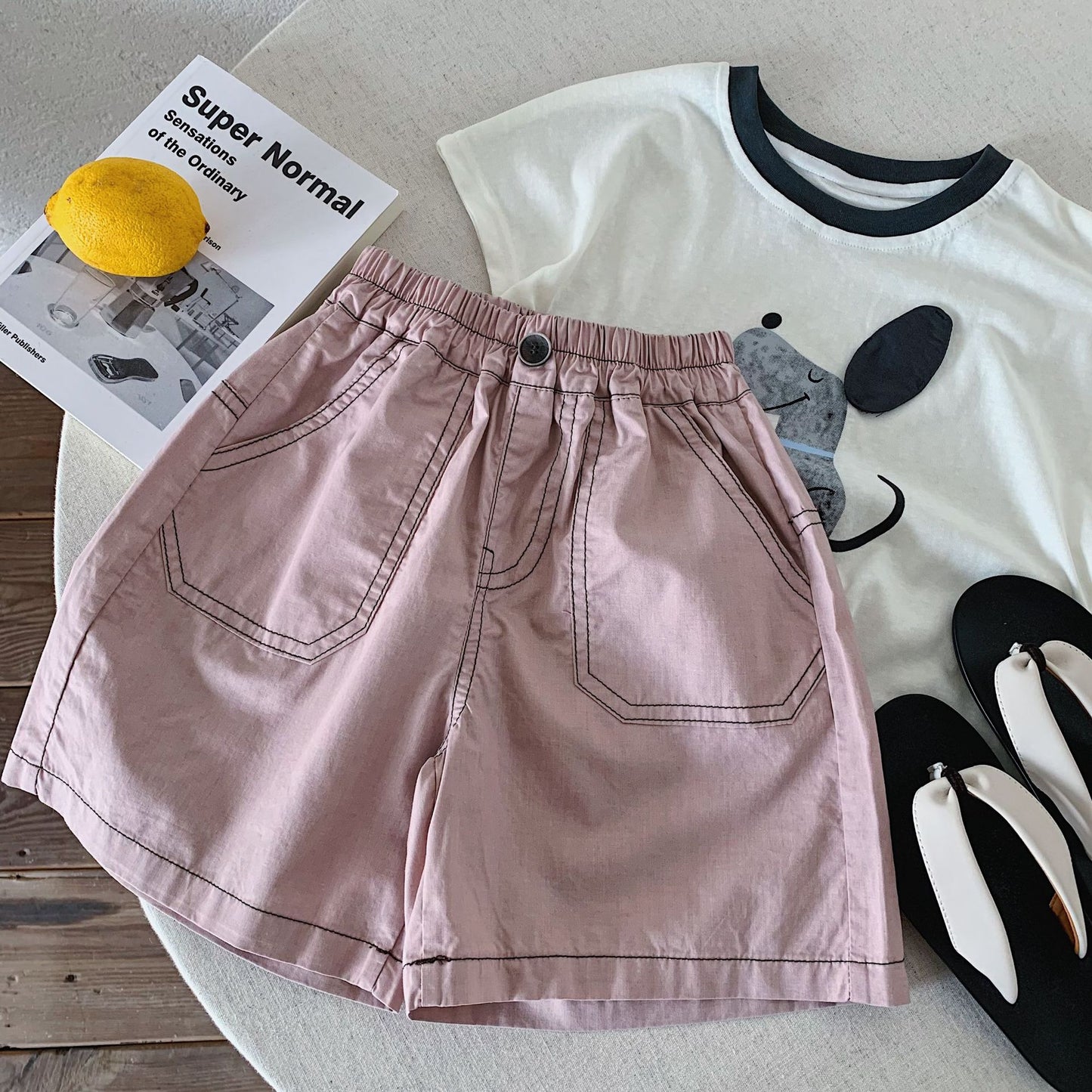 Children's Shorts Summer Boys Bright Line Loose Children's Pants
