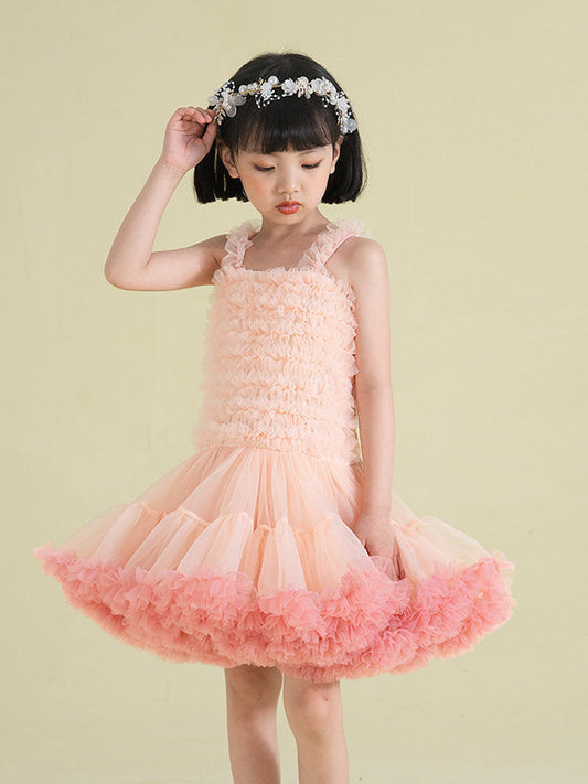 Children's Upgrade Super Fluffy Birthday Gifts One-piece Rainbow Children's Dress