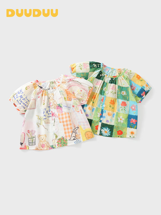 Children's Short Sleeve Top Summer Clothes Wear Shirt Soft Children's T-shirt