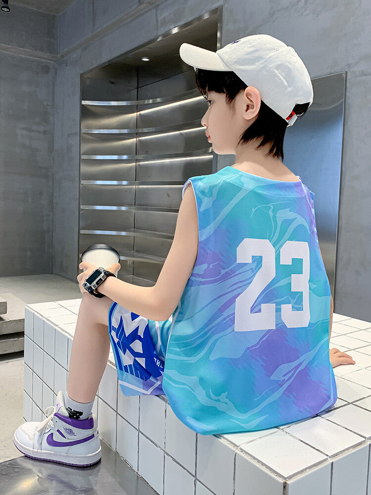 Summer Basketball Wear Vest Boyish Look Children's Suit