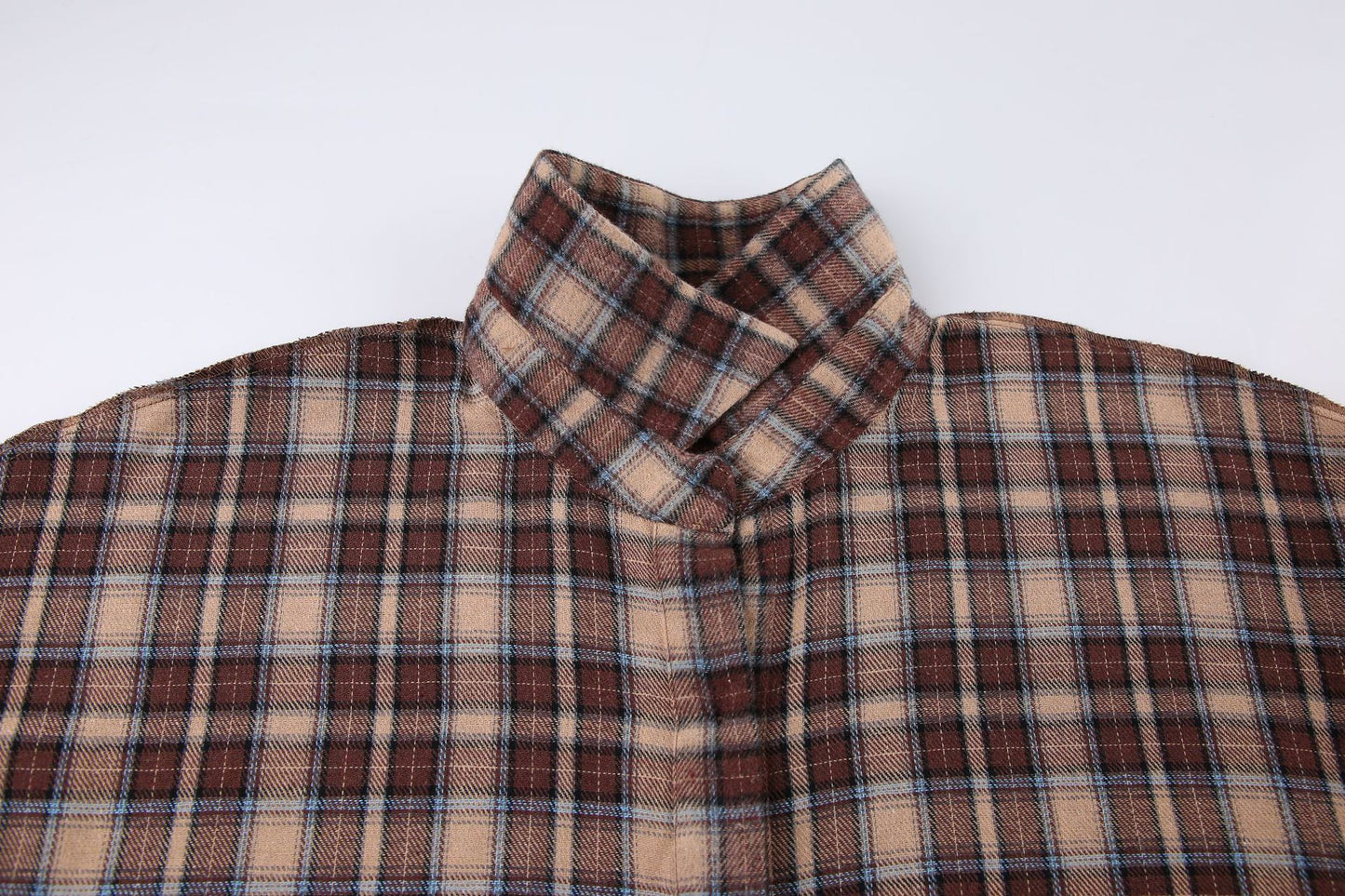 Women's Retro Plaid Shirt Long Design Base Blouse