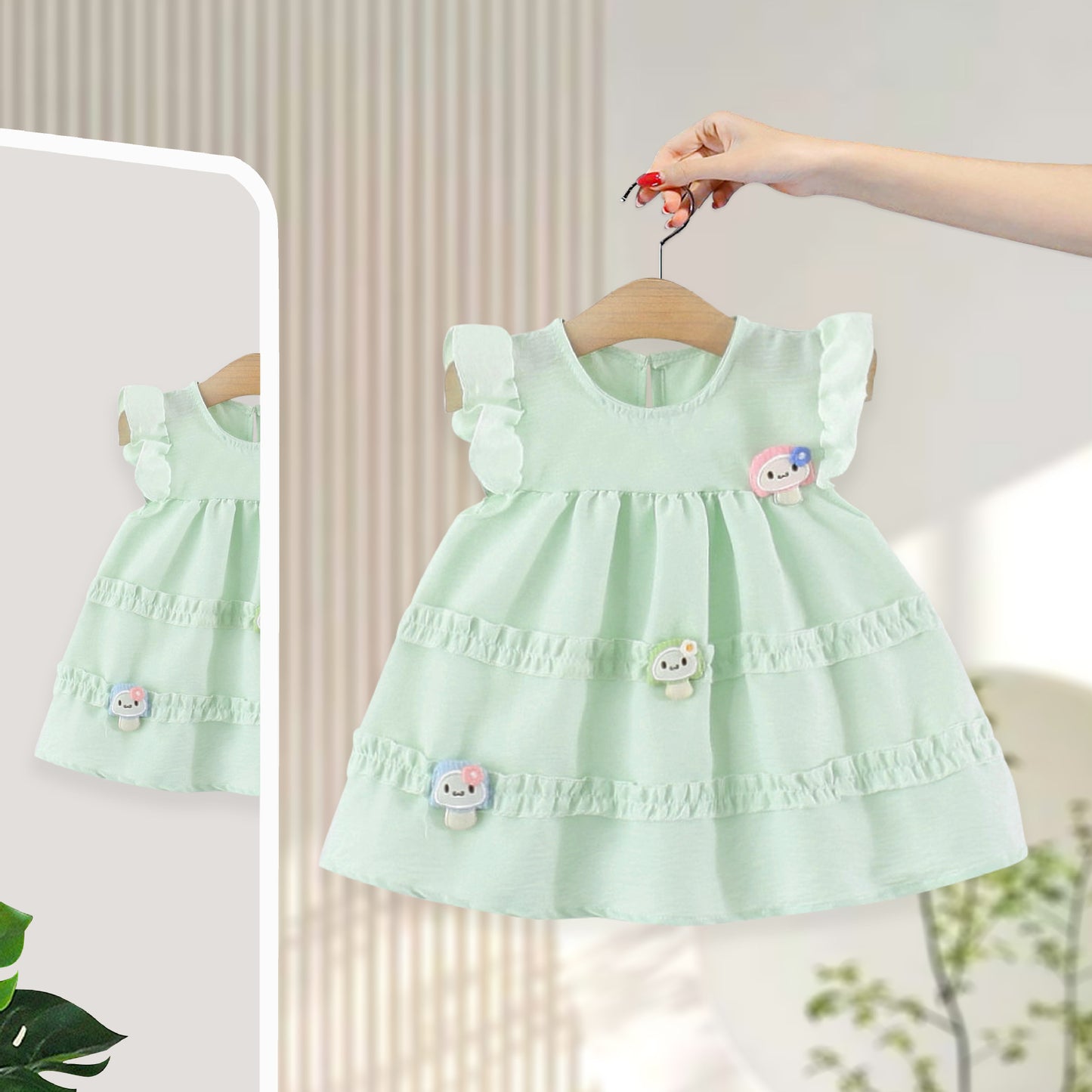 Children's Little Korean Style Sweet Comfortable Mushroom Children's Dress