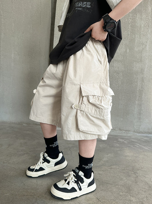 Children's Fashionable Casual Sports Medium Big Fifth Cotton Children's Pants
