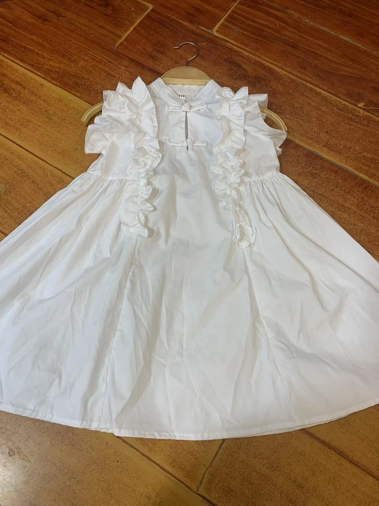 Children's Ethnic Style White Body Strap Braces Children's Dress