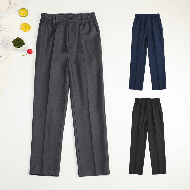 Children's Spring Primary School Uniform Navy Blue Children's Pants