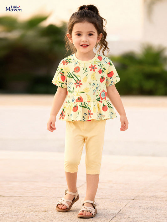 Graceful Unique Children's Pastoral Style Summer Children's Suit