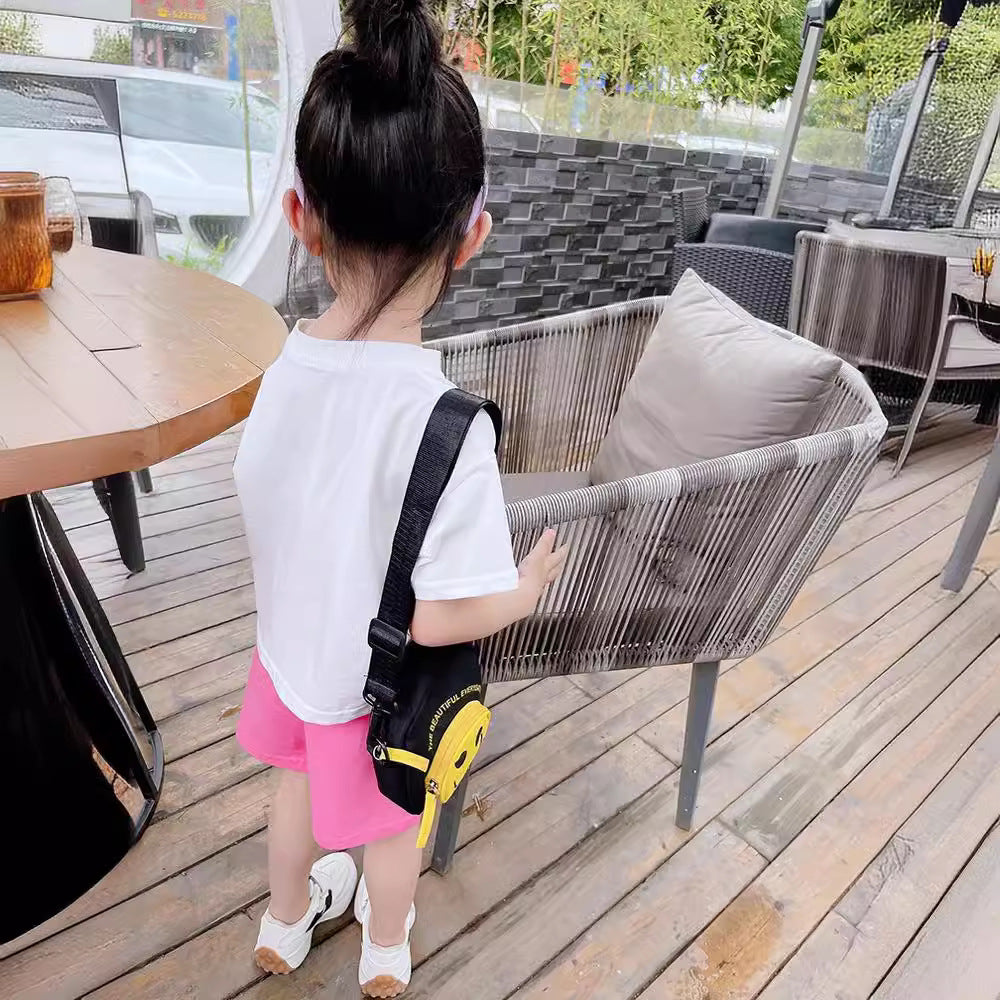 Children's Sleeve Sports Set Summer Casual Letter Printed T-shirt Shorts Two-piece Children's Suit