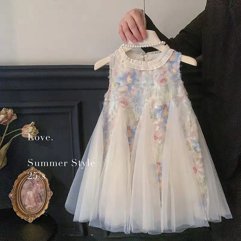 Fashion Princess Summer Fashionable Little Beautiful Mesh Children's Dress