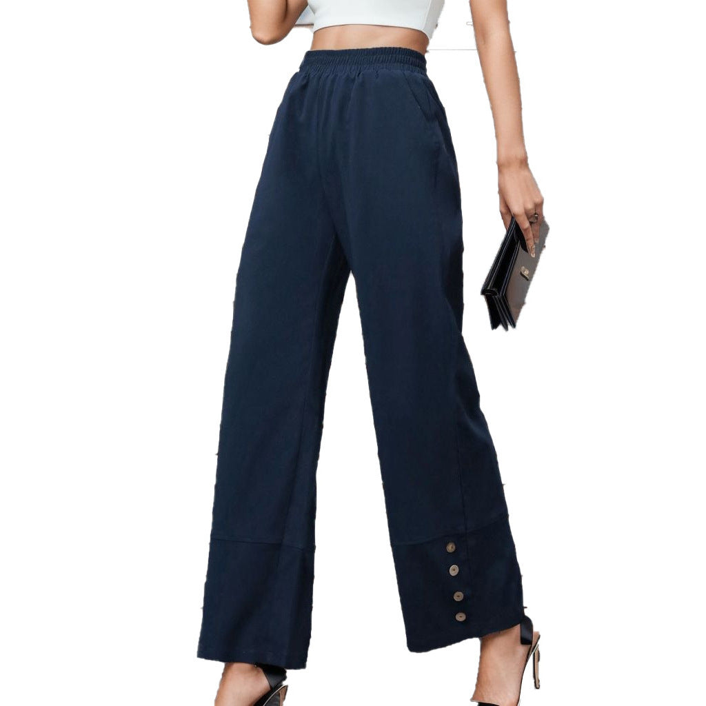 Women's Autumn Solid Color Trousers Loose For Clothing