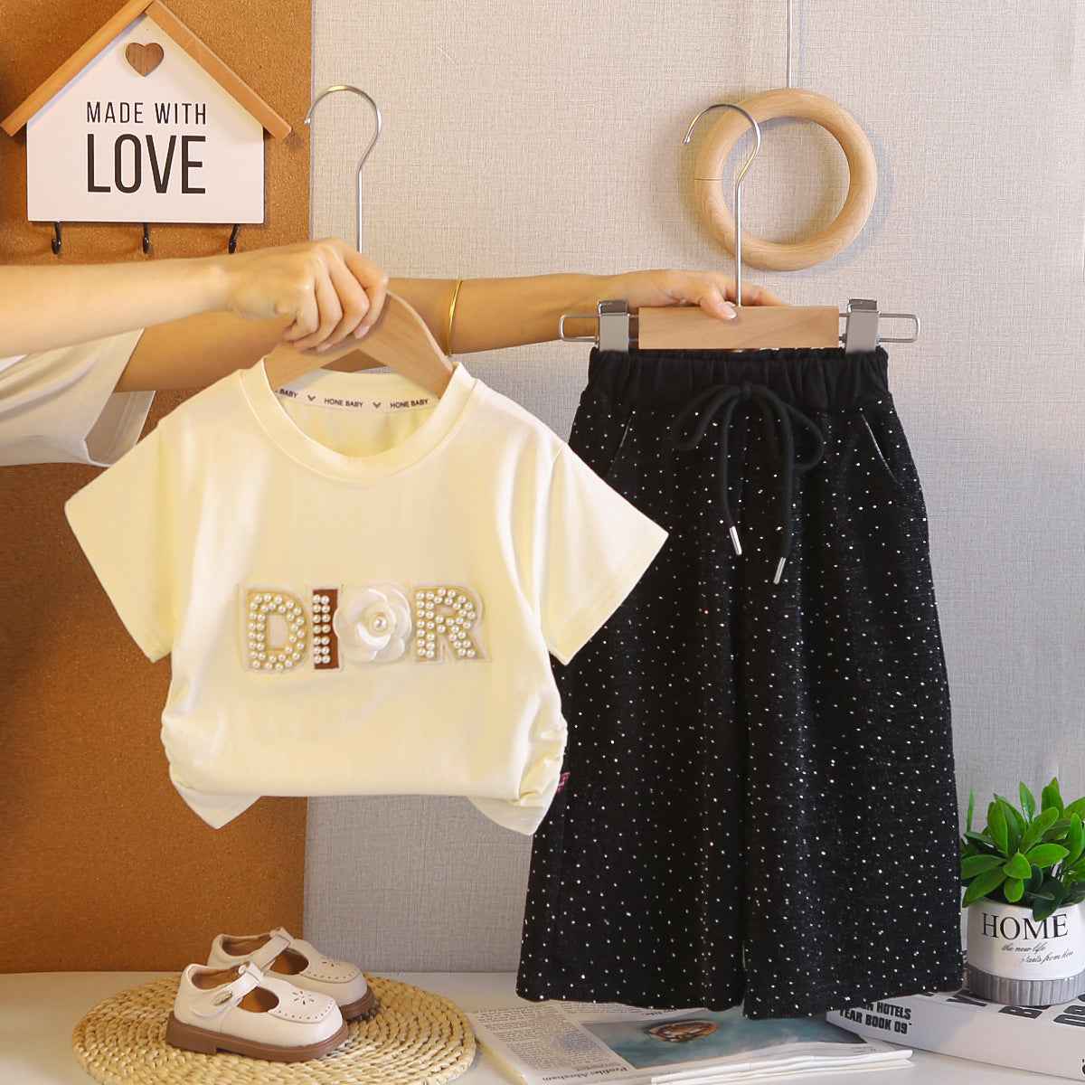 Children's Summer Fashion Short-sleeved Trousers Two-piece Tide Children's Suit