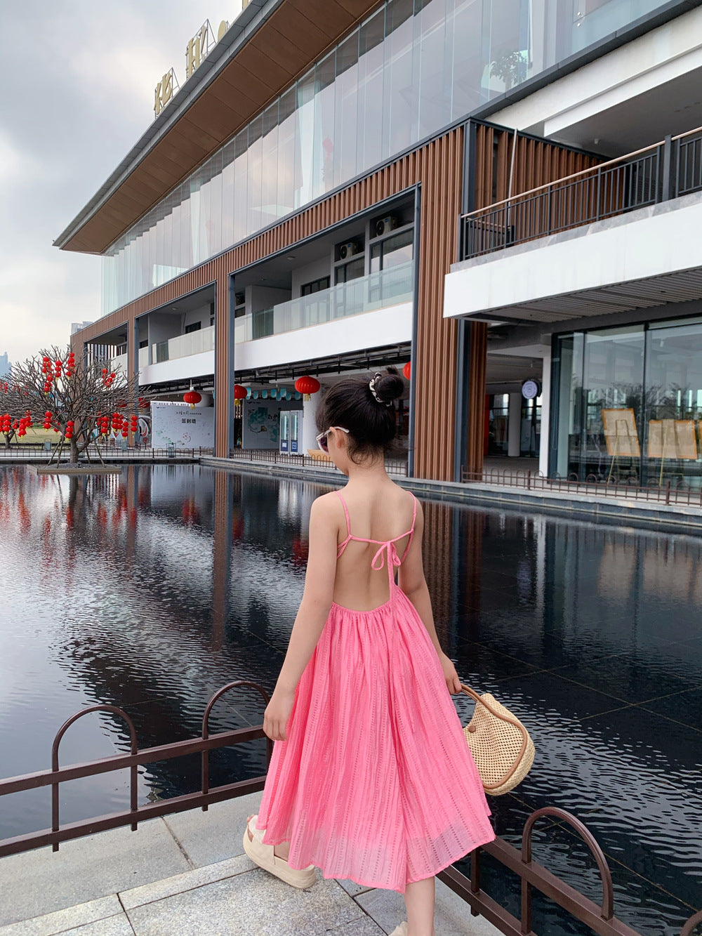 Matching Dress Backless Large Skirt Holiday Parent-child Outfit