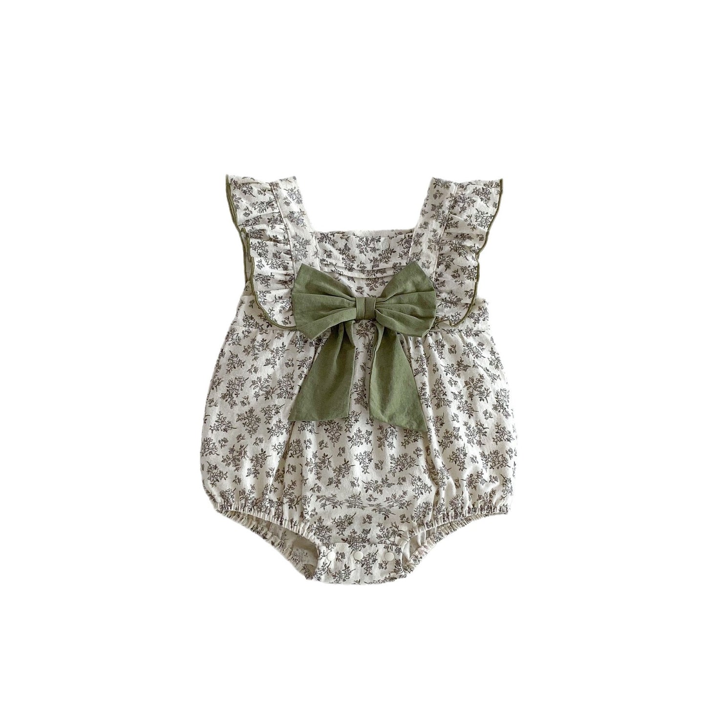Summer Jumpsuit Thin Floral Princess Dress Born Clothes Class Pure Jumpsuit, Climbing Suit