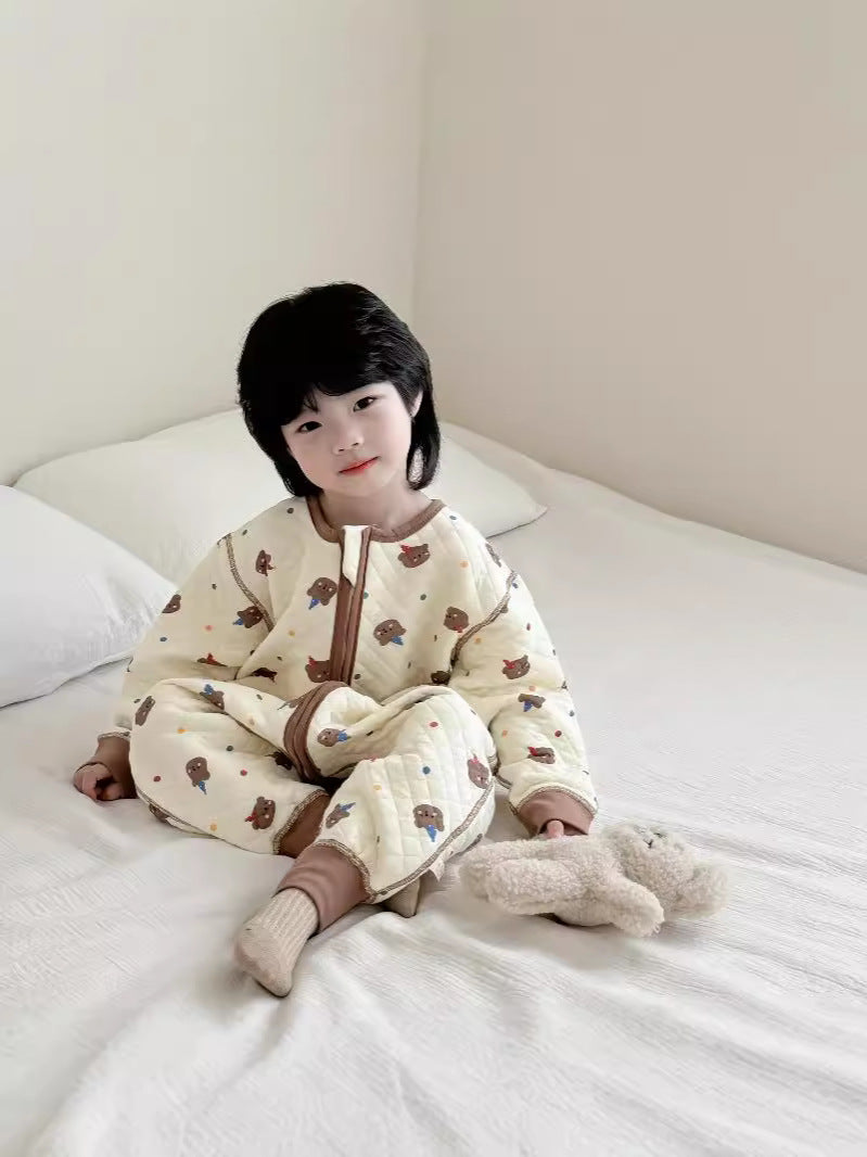 Seamless Warm Sleeping Bag Infant One-piece Jumpsuit, Climbing Suit