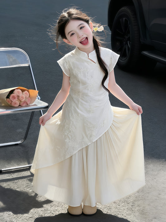 Chinese Style Summer Big Super Beautiful National Children's Dress
