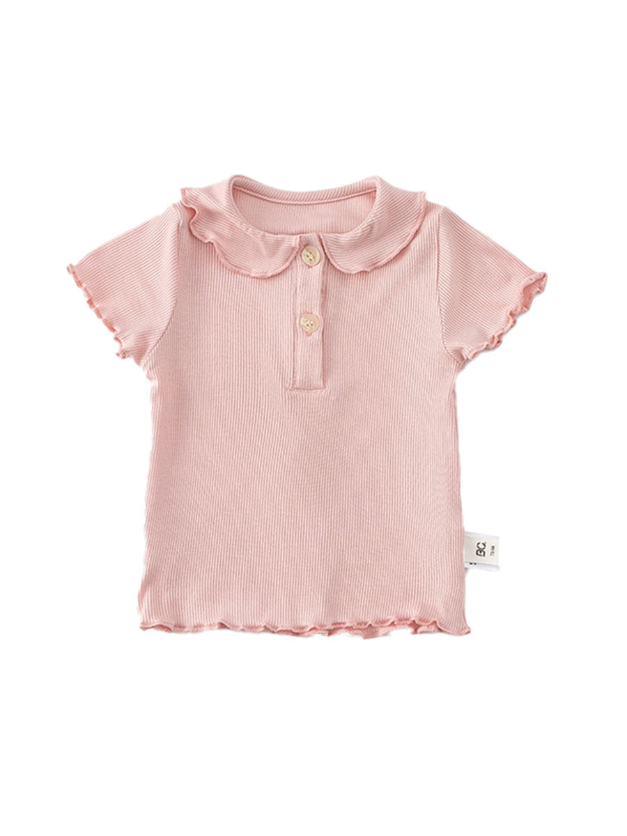 Children's Inner Wear Wooden Ear Top Doll Children's T-shirt