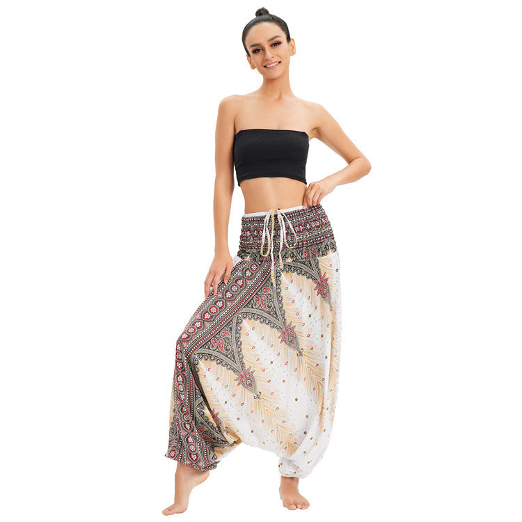 Yoga Clothes Bohemian Big Crotch Ethnic Casual Pants