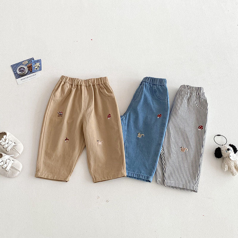 Children's Clothing Boys Fashionable Cartoon Jeans Outer Wear Children's Pants