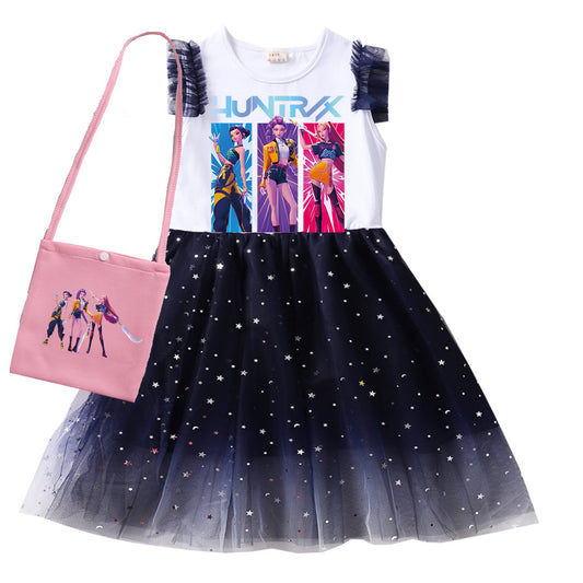 Children's Witch Hunting Group Cartoon Printed Clothing Children's Dress