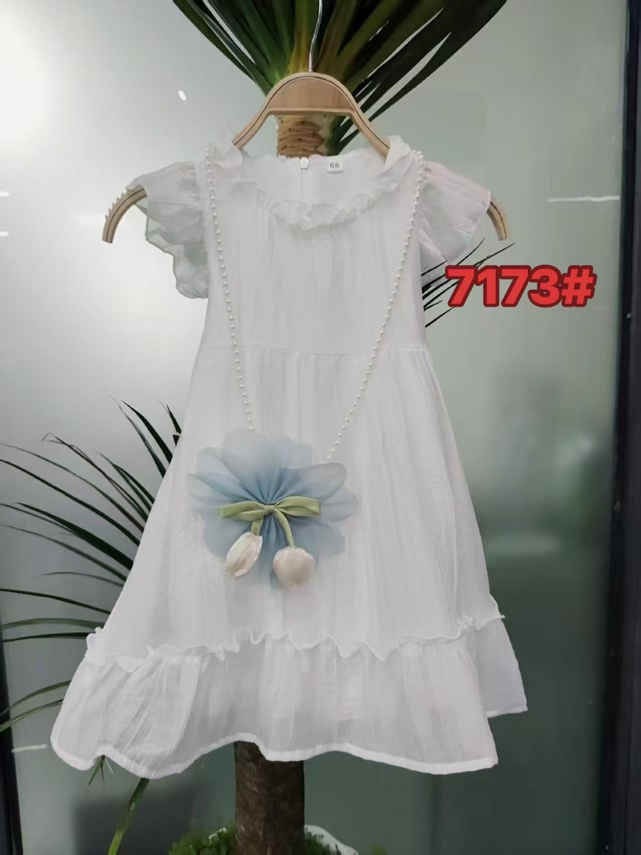 Children's Ethnic Style White Body Strap Braces Children's Dress