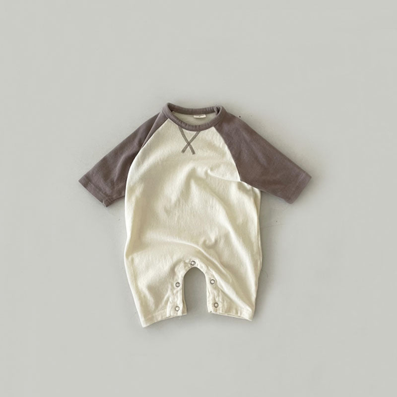 Women's & Men's Infant Toddler Comfort Casual Jumpsuit Color Matching Home Romper Jumpsuit, Climbing Suit