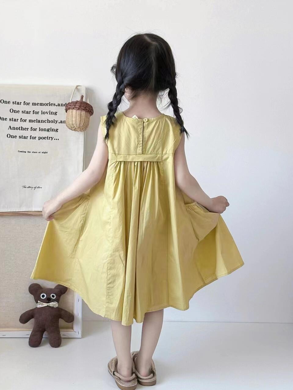 Children's Summer Cotton Korean Style Fashionable Sleeveless Clothing Vest Children's Dress