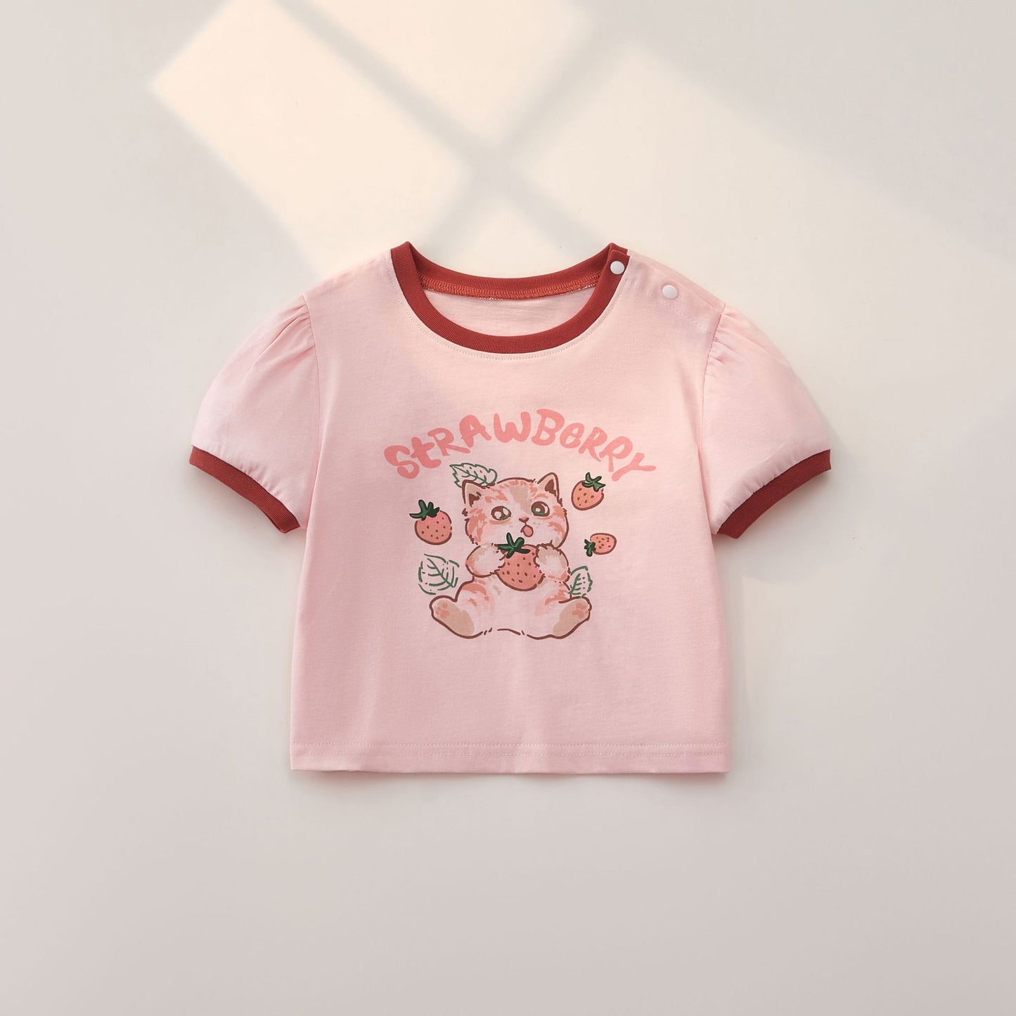 Children's Short-sleeved Summer Casual Bottoming Shirt Pure Cotton Clothes Cute Children's T-shirt