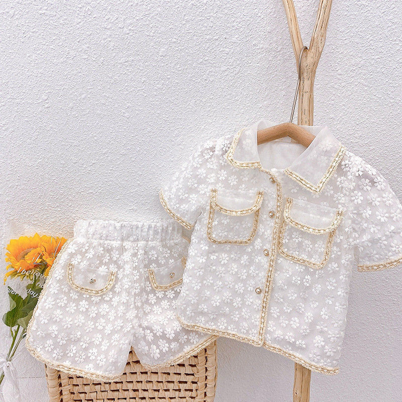 Children's Style Summer Korean Short-sleeved Shorts Two-piece Children's Suit