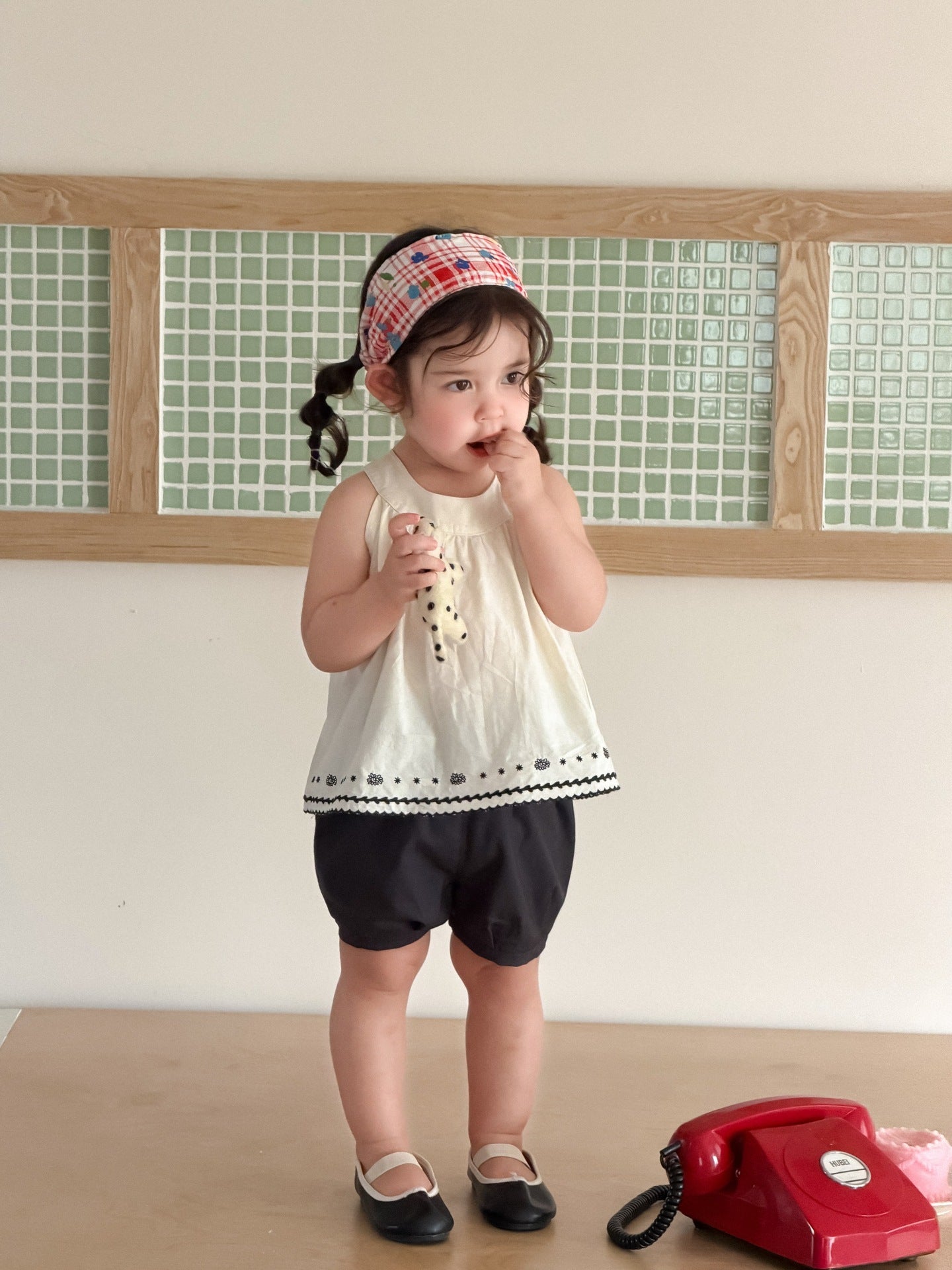 Children's Doll Shirt Shorts Summer Thin Korean Style Children's Suit