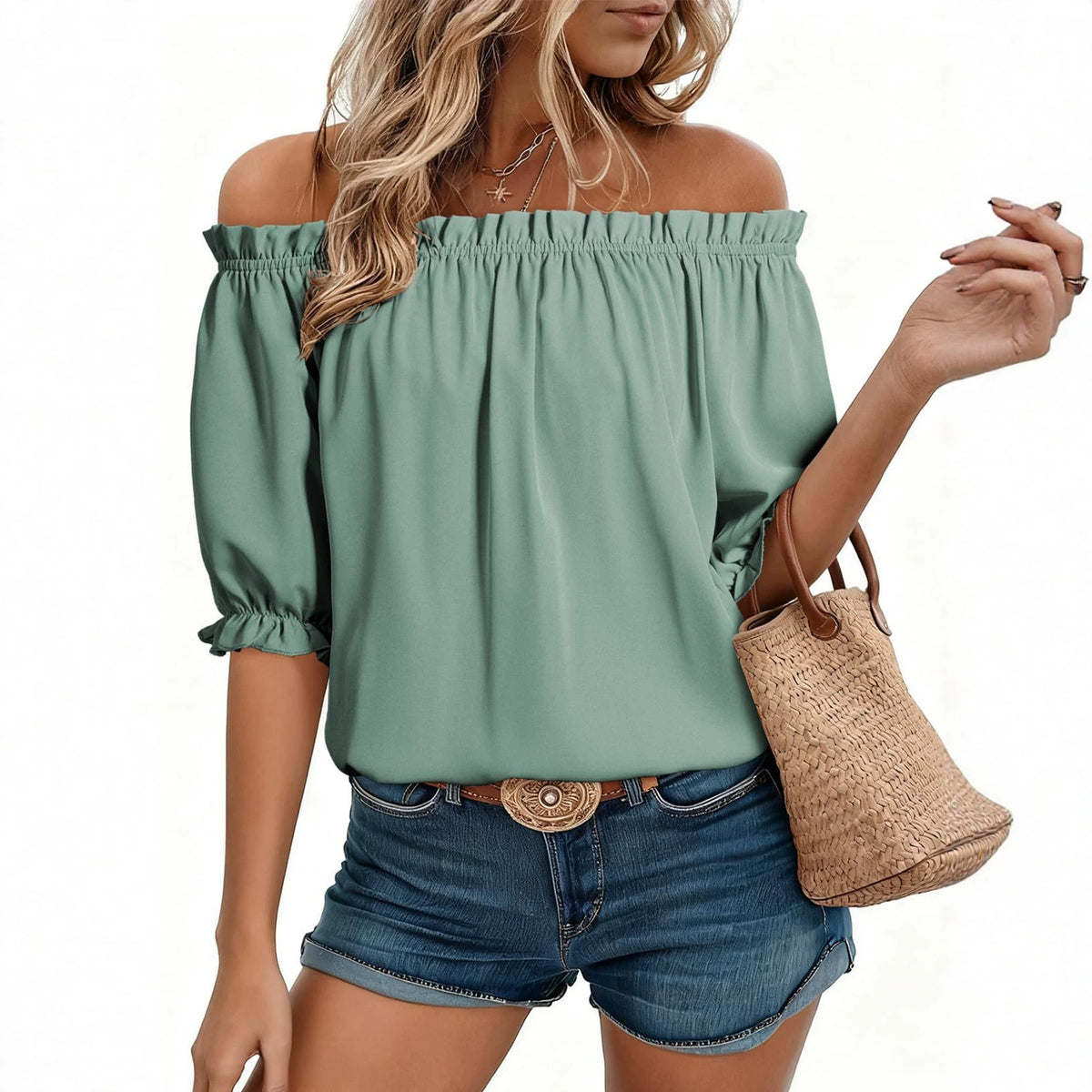 New Cool Classic Women's Ruffled Shirt Blouse